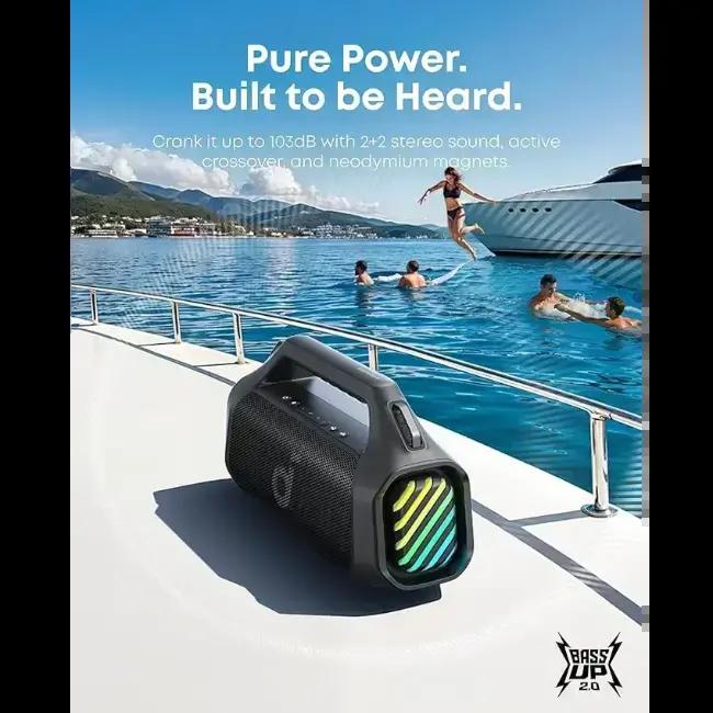 Soundcore Boom 2 Pro Bluetooth Speaker 140W Output, IP68 Waterproof, 20 Hours Playtime, Bluetooth 5.3, Black