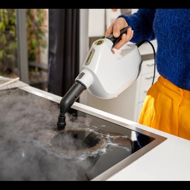 Karcher SC 1 Multi & Up Extra Handheld Steam Cleaner 1.516-420.0 - 4-in-1, 30 Sec Heat Up, Kills 99.99% Bacteria, Chemical-Free, 1300W, 200ml Tank, 5m Cable
