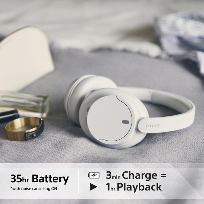 Sony Wireless Noise Cancelling Over-Ear Headphones White