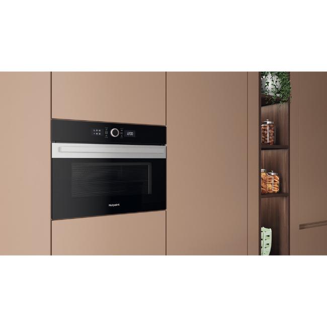Hotpoint Built-In Microwave Oven - Black, Silver, Digital Display - Inox