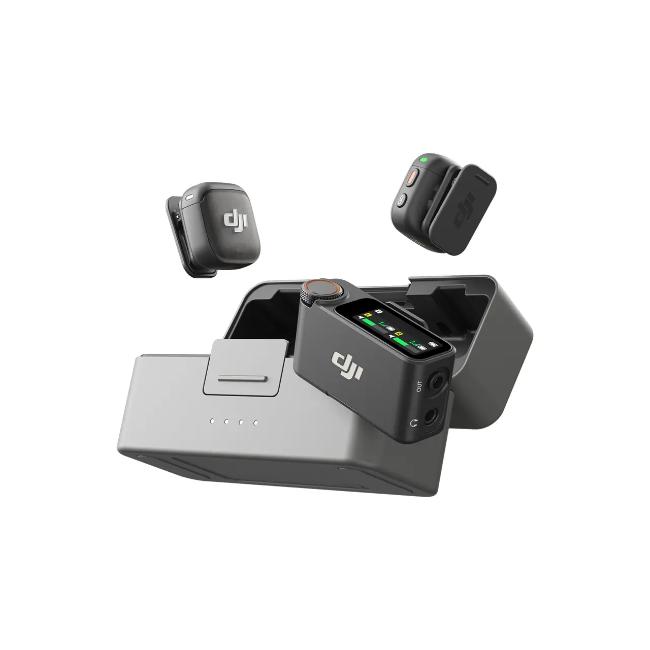 DJI Mic 3 Wireless Microphone System | Black | Receiver & Charging Case