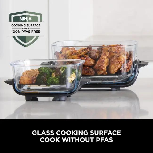 Ninja CRISPi 4-in-1 Portable Glass Air Fryer | Sage | Air Fry, Roast, Keep Warm, Recrisp | Glass