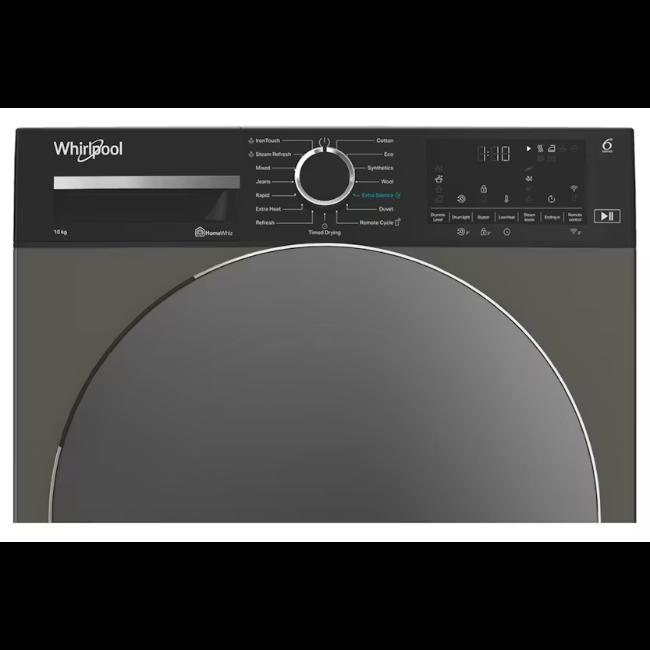 Whirlpool 10kg Heat Pump Dryer - Manhattan Grey | 6th Sense, FreshCare+, Steam Refresh, Reversible Door, Digital Display, 14 Programmes, A+++ Energy Rated, 65dB, 850x600x645mm