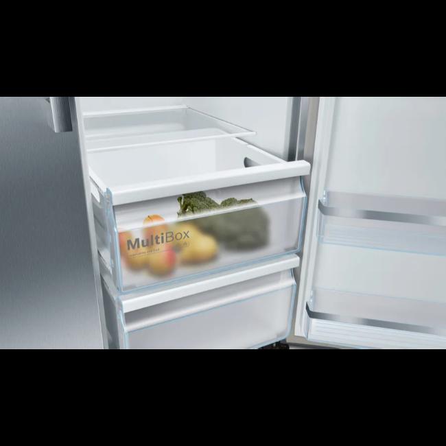 Bosch Series 6 American Style Fridge Freezer - Brushed Steel, Water Dispenser, Double Door