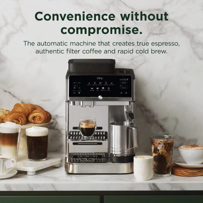 Ninja AutoBarista Automatic Espresso Machine Grey AE1001UK 10 Drink Programs 4 Froth Presets 250g Bean Hopper Espresso Latte Froth