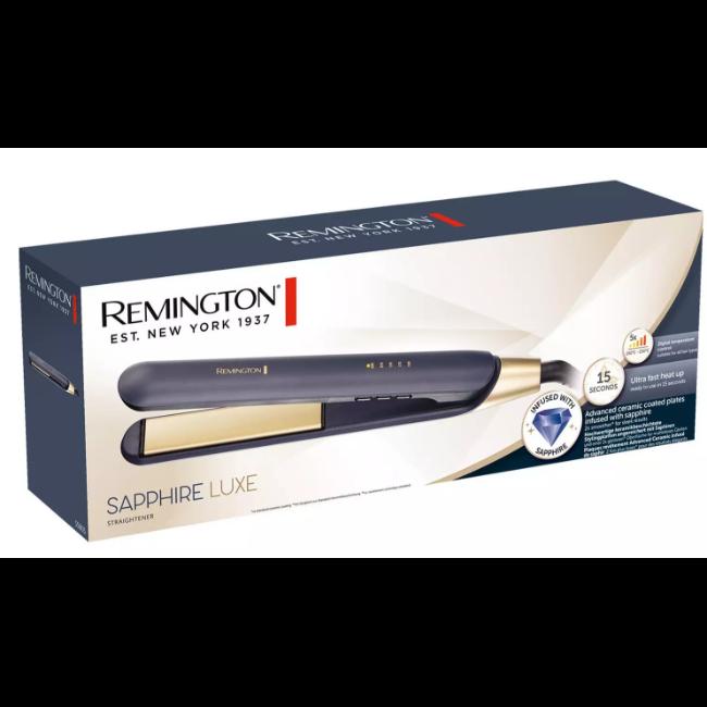 Remington Sapphire Luxe Hair Straightener Deep Blue with Gold accents, Digital Temperature Control