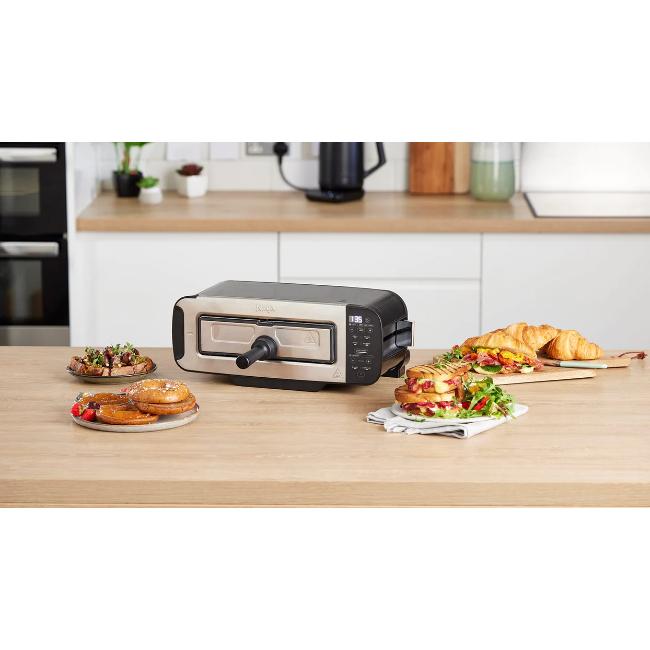 Ninja Foodi 3-in-1 Toaster, Grill & Panini Press | Black | Bake, Reheat, Defrost, Bagel