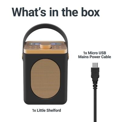 Majority Little Shelford Portable DAB+ FM Radio Bluetooth Black with Carry Handle