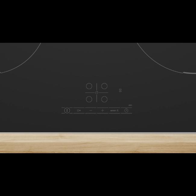 Bosch Series 4 Induction Hob 60cm PIE61ABB5E Matte Black Frameless TouchSelect 4 Zones PowerBoost Timer QuickStart ReStart ChildLock Safety Protection
