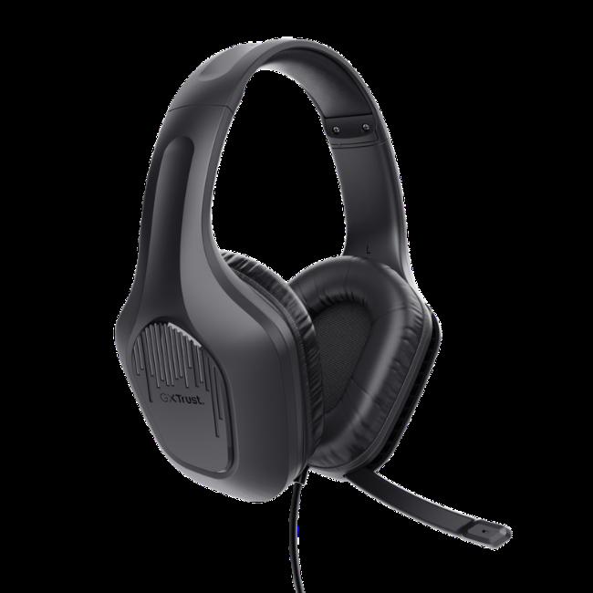 Trust GXT 415 Zirox Gaming Headset - Black, Over-ear, with Microphone