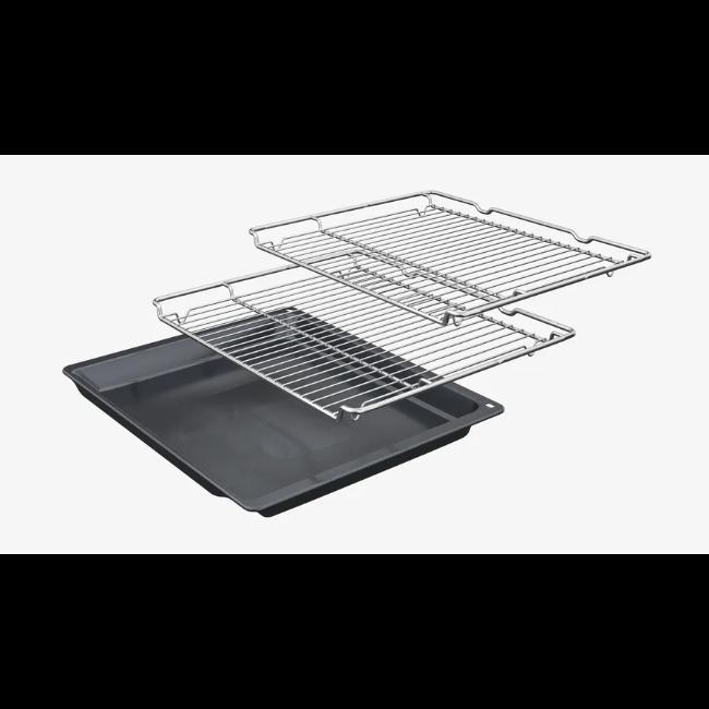 Bosch Series 4 Built-in Oven with Added Steam, 71L, A+ Energy Efficiency, Stainless Steel, Black