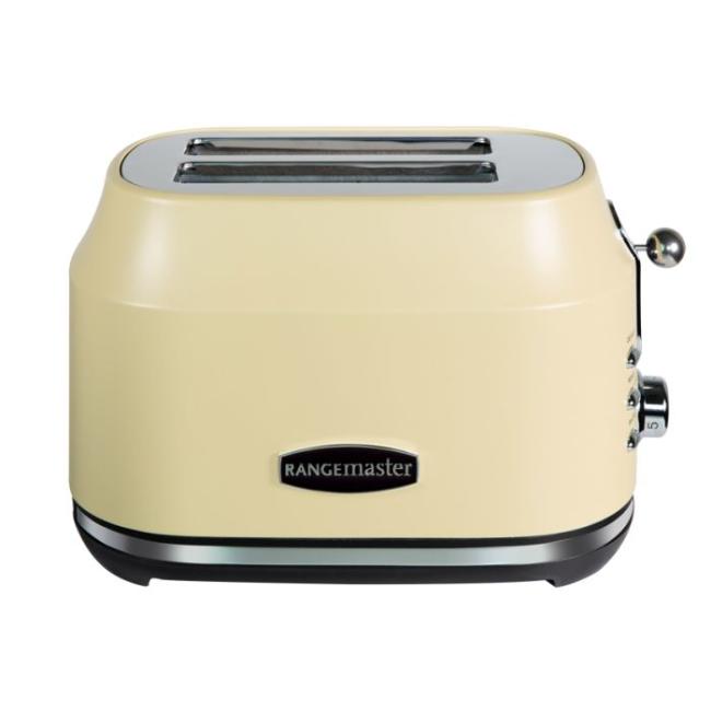 Rangemaster Classic 2 Slice Toaster - Cream | Stainless Steel, Chrome