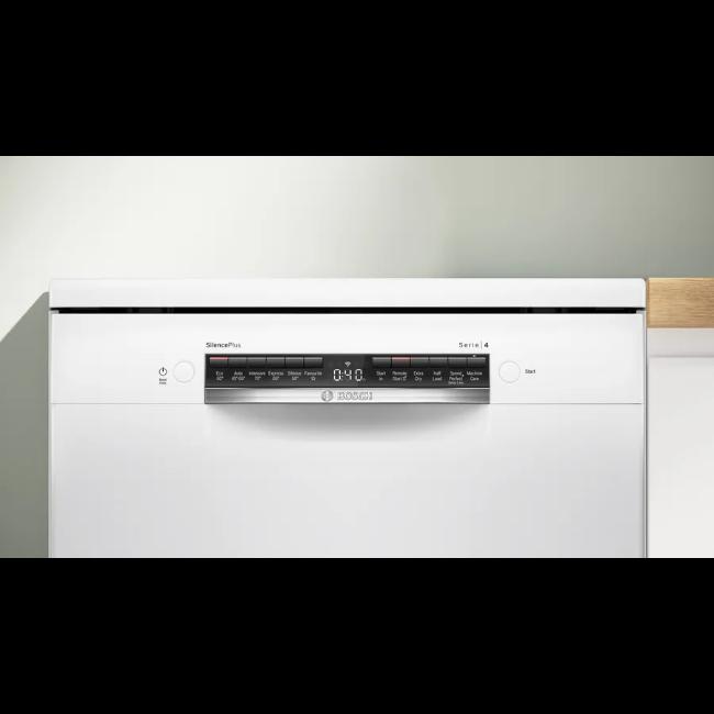 Bosch Series 4 Freestanding Dishwasher White 60cm SMS4EMW06G Silence Plus