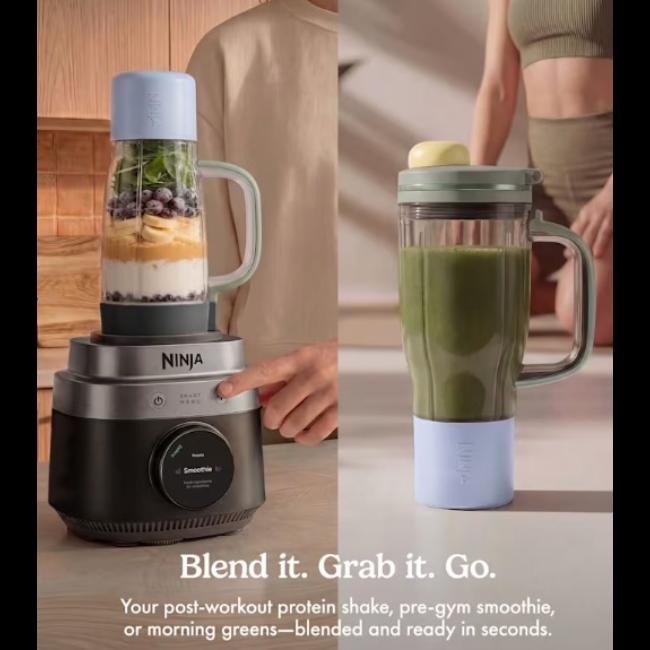 Ninja CrushBOSS 3-in-1 Kitchen System LB401UKBK - Food Processor, Tumbler, Blender - 1200W - Onyx Black