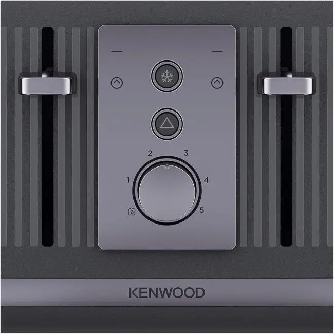 Kenwood Dusk 4 Slice Toaster Slate Grey | Reheat Defrost Cancel