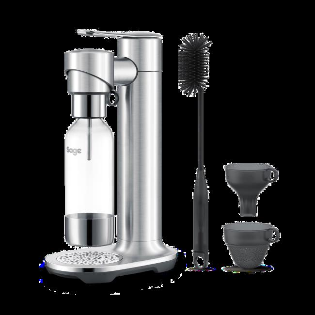 Sage InFizz Carbonator - Black, Stainless Steel Bottle