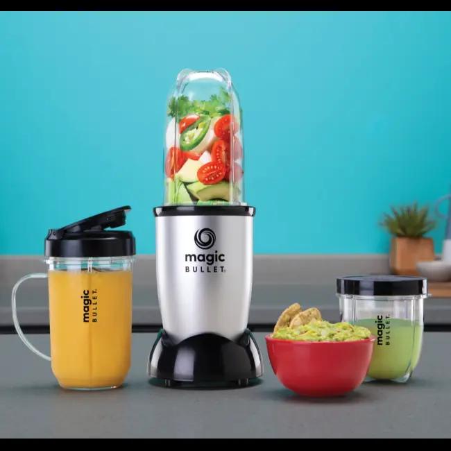 Nutri Bullet Blender | Brushed Steel | Chopping, blending, mixing, whipping, grinding, ice crushing | Cups, Lids, Attachments