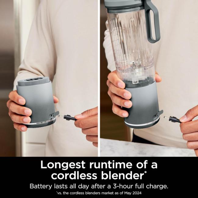 Ninja Portable Blender - Grey, Crush, Smoothie, Blend, Max Fill