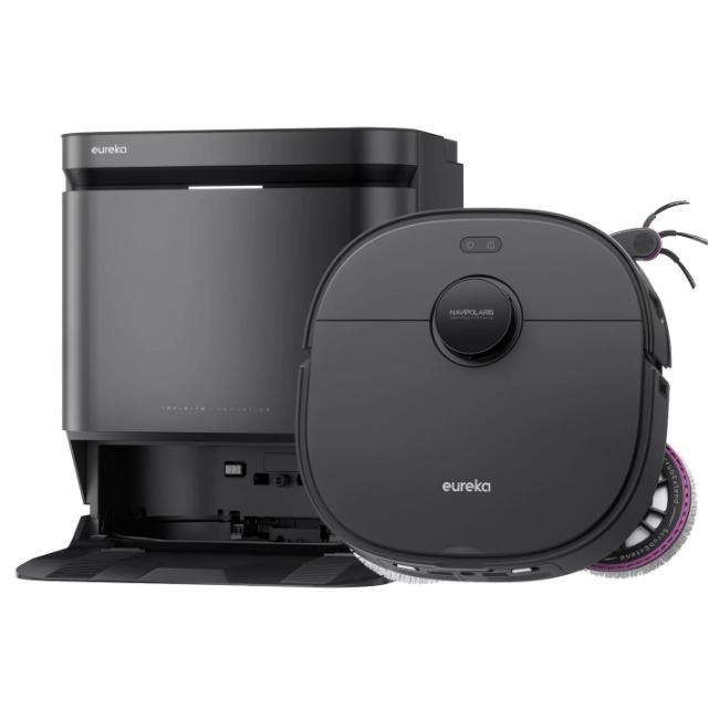 Eureka J15 Max Ultra Robot Vacuum Black with AIO Docking Station, 22Kpa suction power, AI 2.0, Mop, Self empty and refill, Black
