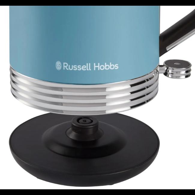 Russell Hobbs Hanley Kettle - Blue, 1.7l, Stainless Steel, Handle, Water Level Indicator