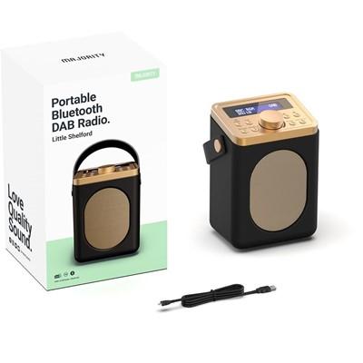 Majority Little Shelford Portable DAB+ FM Radio Bluetooth Black with Carry Handle