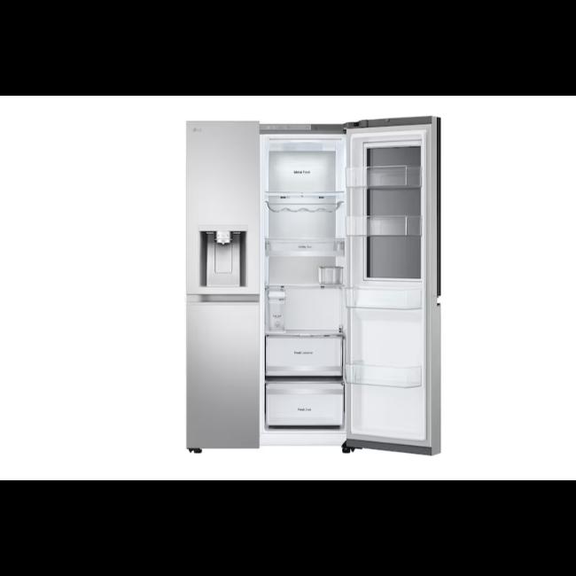 LG InstaView Side-By-Side Refrigerator 628L Brushed Steel with Water Dispenser