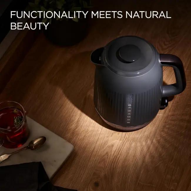Kenwood Dusk Kettle 1.7L Slate Grey with Water Level Indicator, 360 Degree Base, Handle