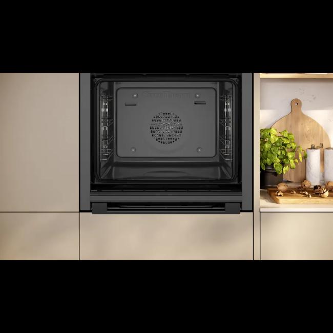 Neff N 50 Built-in Single Oven Graphite-Grey 71L Slide&Hide Eco Clean Easy Clean LCD CircoTherm 50-275°C 595x594x548mm