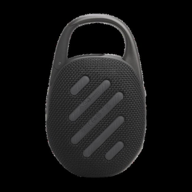 JBL Clip 5 Black Bluetooth Portable Speaker with Carabiner & JBL Logo
