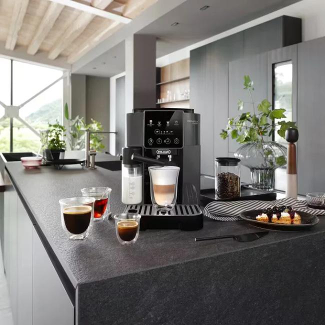 De'Longhi Magnifica Start ECAM220.61.GB Bean To Cup Automatic Coffee Machine - Grey Black, LatteCrema Hot, One-touch, 1.8L Water Capacity, 15 Bar, 1450W