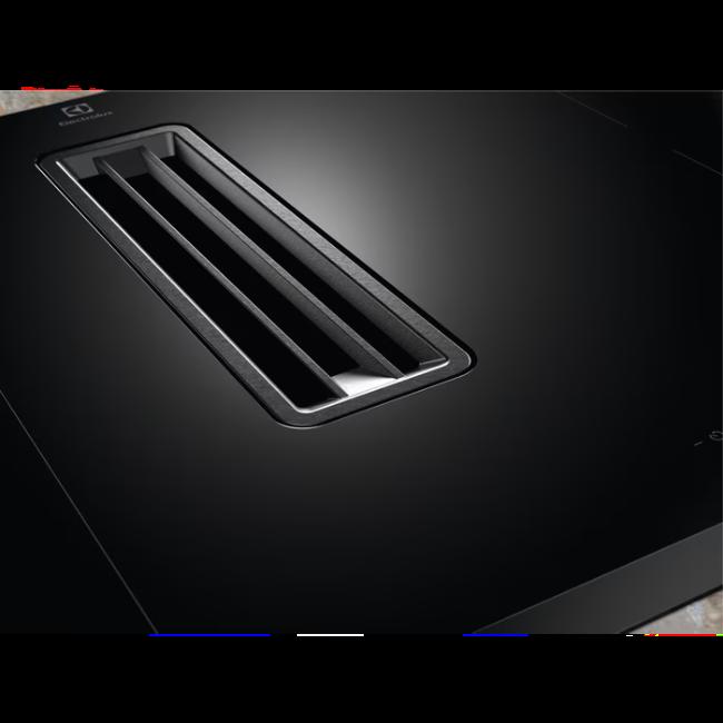 Electrolux Induction Vented Extractor Hob - Black, 4 Cooking Zones