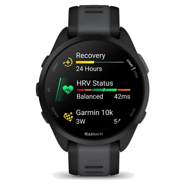 Garmin Forerunner 165 Music Smartwatch Black & Slate Grey GPS Running Watch