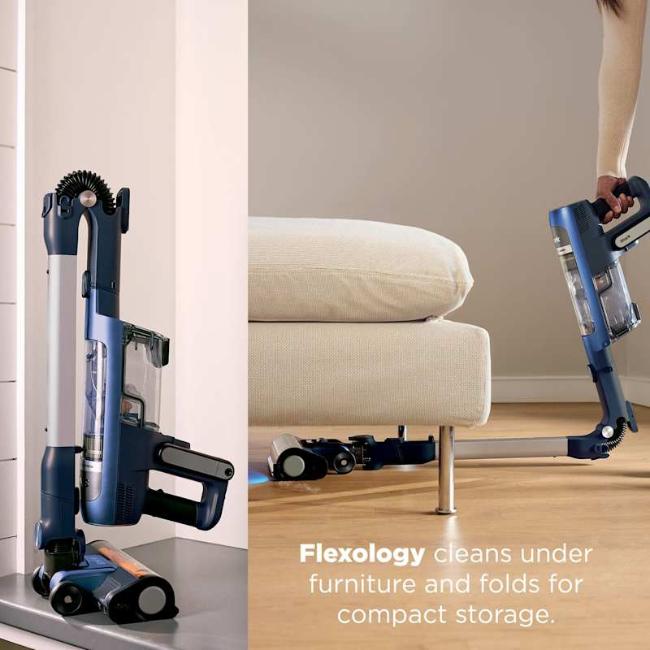 Shark PowerDetect Speed Cordless Vacuum Cleaner Ultramarine with PowerDetect, Reveal, Flexology, Anti-Hair Wrap, HEPA Filtration, 60 Min Run Time, 0.5L Capacity, 350W, Includes Pet Tool & Charging Base