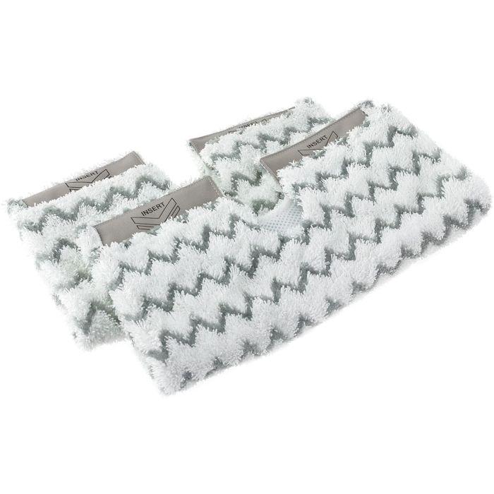 Shark Steam Mop Pads 2pk | Microfibre Double-sided White Grey Zigzag Pattern
