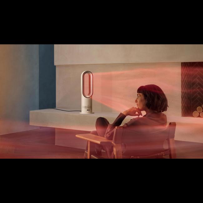 Dyson Hot+Cool HF1 Smart Fan Heater - White | Air Multiplier, Intelligent Climate Control, Remote, Sleep Mode, 26dB, 2.59kg, 585mm Height