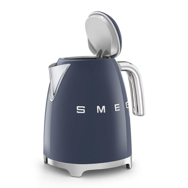 Smeg 50's Retro Style Navy Blue 1.7L Kettle with 3KW Power, 360 Swivel Base, Auto Shut-off, and Removable Limescale Filter