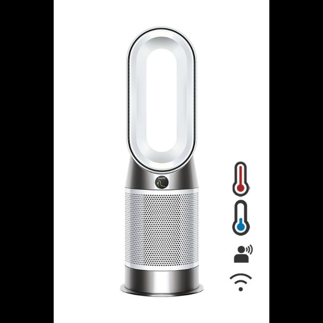 Dyson Purifier Hot+Cool HP1 White Air Purifier and Fan Heater with Air Multiplier Technology 350 Oscillation MyDyson App Connectivity 5.26kg 770mm Height 81m³ Coverage 63dB Sound Level