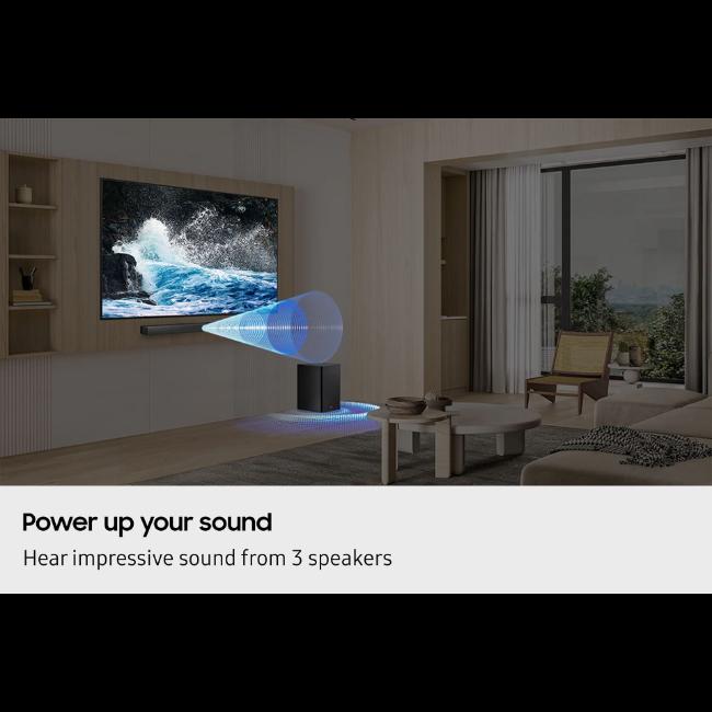 Samsung B-Series 2.1ch Soundbar with Subwoofer - Black | Includes Remote, Soundbar, Subwoofer
