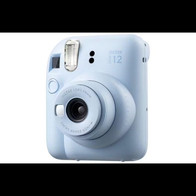Fujifilm Instax Mini 12 Pastel Blue Instant Camera with Selfie Mirror, Flash, Lens & Viewfinder