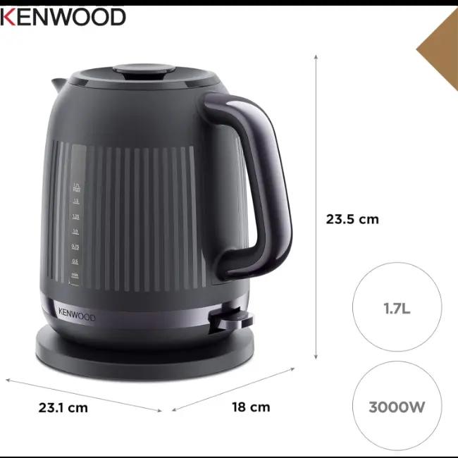 Kenwood Dusk Kettle 1.7L Slate Grey with Water Level Indicator, 360 Degree Base, Handle