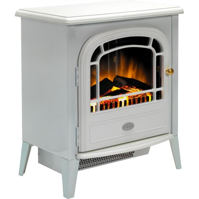 Dimplex Courchevel Electric Stove | White | Optiflame Effect | Log Effect