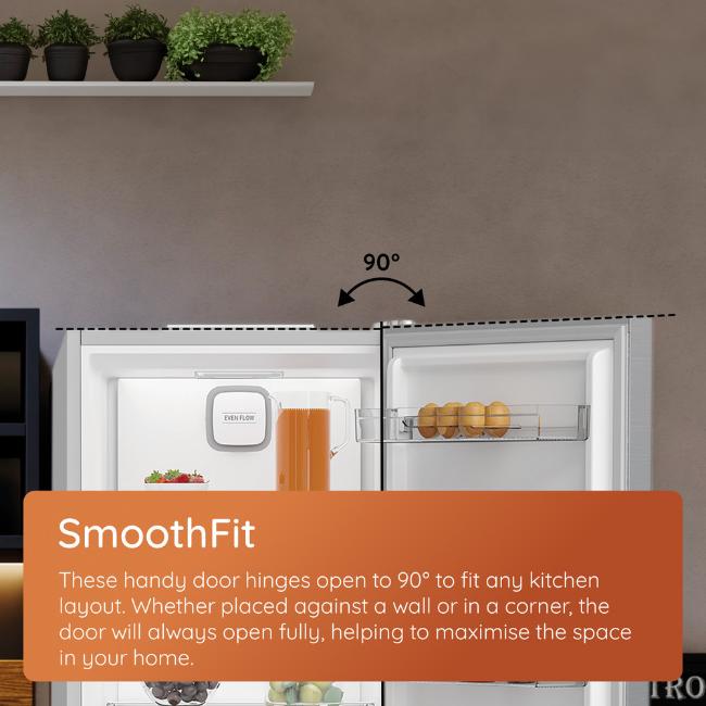 Hotpoint Freestanding Fridge Freezer Black No Frost Even Flow