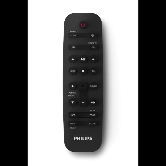 Philips Micro Music System 80W RMS Silver with Bluetooth 5.4, CD Player, FM Radio, USB, Audio-in, Bookshelf Speakers, Bass Reflex