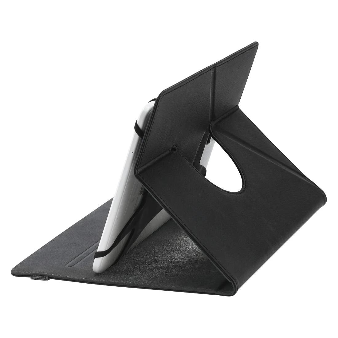 Hama 360° Universal Tablet Case for 9"-11" Tablets - Black, Polyurethane, 320g, with Stand Function and Elastic Strap