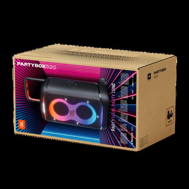 JBL PartyBox 520 Party Speaker 400w Black - AI Sound Boost, Lightshow, 15hr Playtime, IPX4 Splash Proof, Bluetooth, Auracast