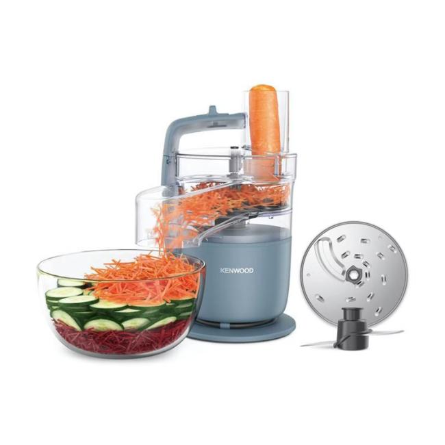 Kenwood MultiPro Go Food Processor - Grey / Storm Blue | 1.3 Litre, Slice, Grate, Knead Dough, Chop, Puree