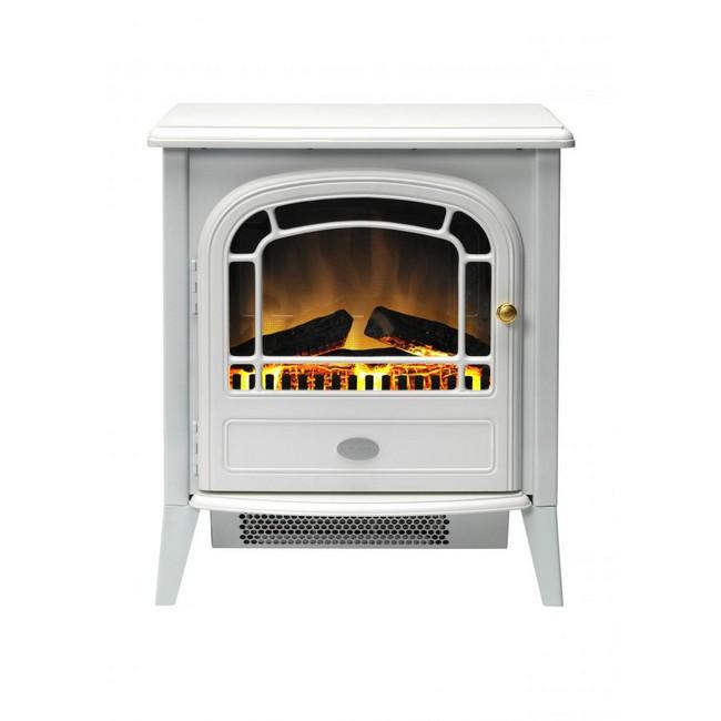 Dimplex Courchevel Electric Stove | White | Optiflame Effect | Log Effect