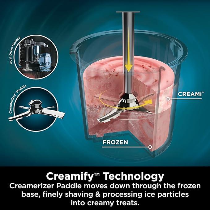 Ninja CREAMi Ice Cream & Frozen Dessert Maker - Black & Silver | 7 Programs, Ice Cream, Sorbet, Smoothie Bowl, Gelato, Milkshake, Light Ice Cream, Mix-In