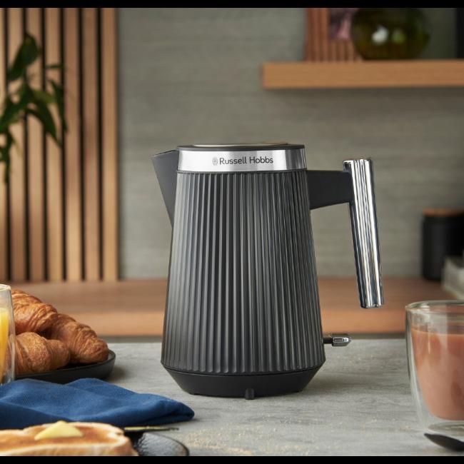 Russell Hobbs Bronte Kettle 1.7L Black Fluted Chrome Accents