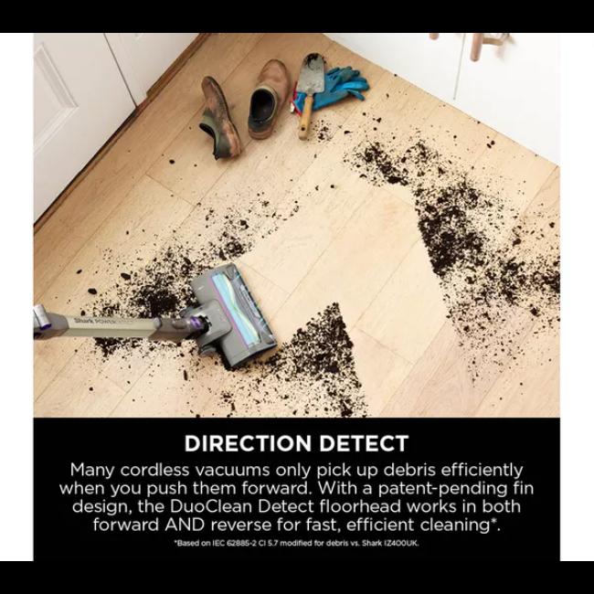 Shark PowerDetect Cordless Pet Vacuum Cleaner - White/ Java Grey | DuoClean Detect, Brush, Handheld, Flexology